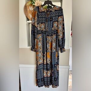 ❗️Elegant Paisley Print Maxi Dress ❗️